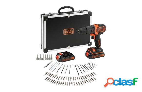 Taladro percutor con dos baterias Black&Decker con 80