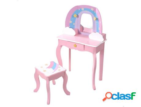 Tocador TEAMSON KIDS de madera con taburete