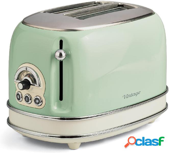 Tostador Dos Ranuras Cortas Vintage Ariete 810W Beige