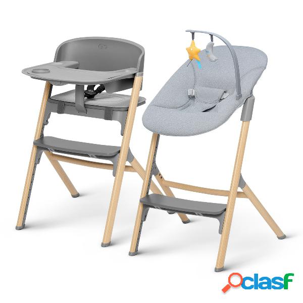 Trona para bebés IGEE con balancín CALMEE de madera
