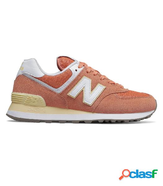 Zapatillas New Balance WL574 Mujer Cobre Descolorido Brillo