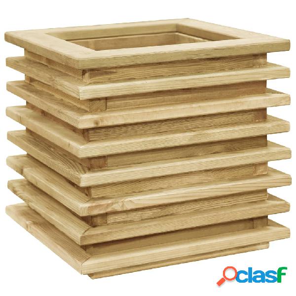 vidaXL Arriate de madera de pino impregnada 50x50x40 cm