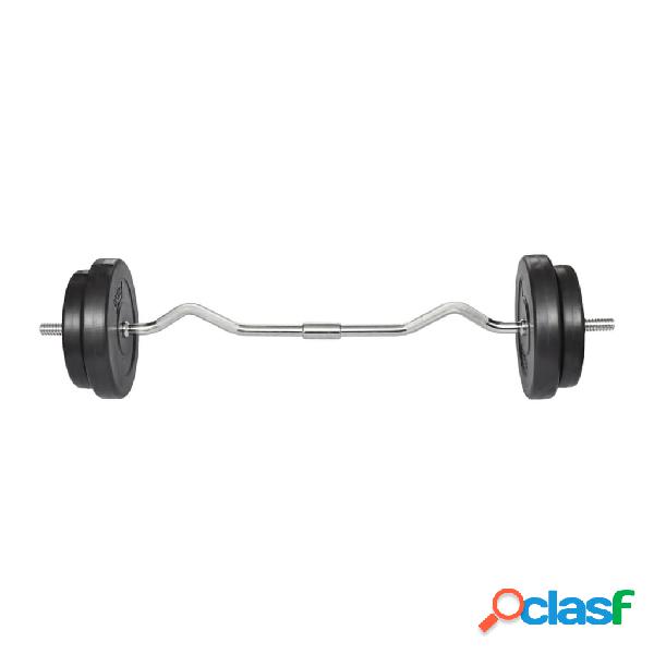 vidaXL Barra de Curl 30Kg