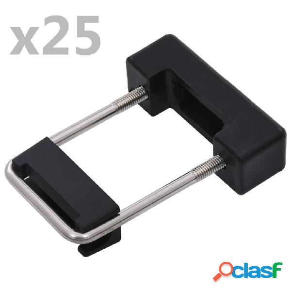 vidaXL Conector en U con plástico para postes de valla 25