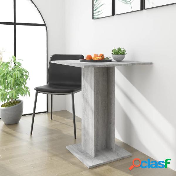 vidaXL Mesa de bistró madera contrachapada gris Sonoma