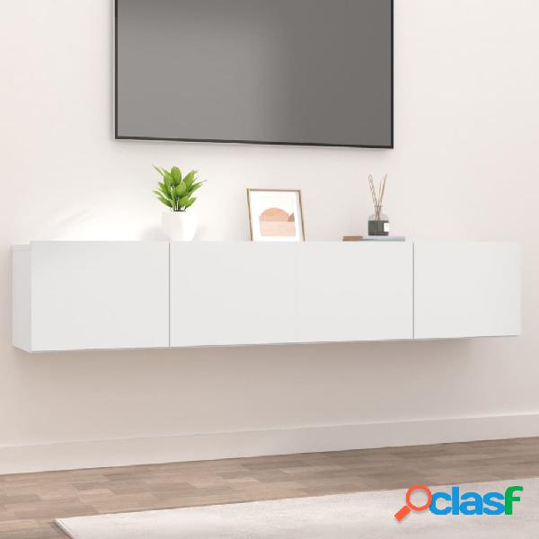 vidaXL Muebles para TV 2 uds madera contrachapada blanco