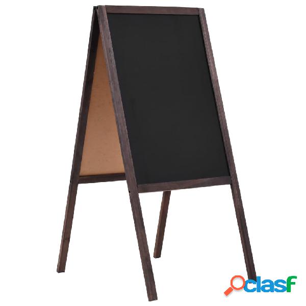vidaXL Pizarra de pie de doble cara madera de cedro 40x60 cm