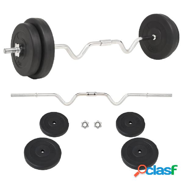 vidaXL Set de pesas 30 kg