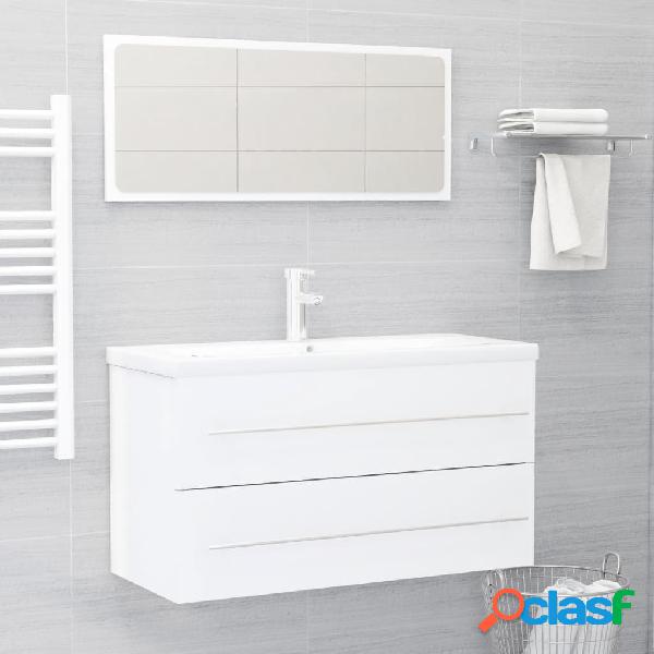 vidaXL Set muebles de baño 2 pzas madera contrachapada