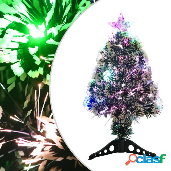 vidaXL Árbol de Navidad con LED fibra óptica verde y