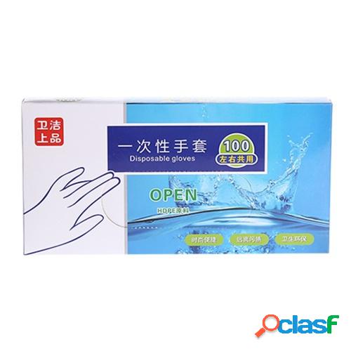 100 piezas guantes desechables transparentes ecológicos
