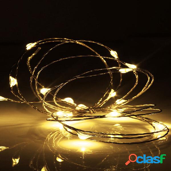 2M 20 LED Cobre Alambre Cadena de luces de hadas con
