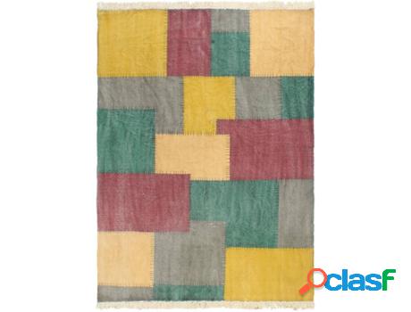 Alfombra VIDAXL Geométrico Rectangular (Multicolor -