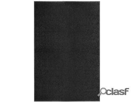 Alfombra VIDAXL Liso Rectangular (Negro - 120x180 cm - Tela)