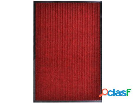 Alfombra VIDAXL Liso Rectangular (Rojo - 120x220 cm - Tela)