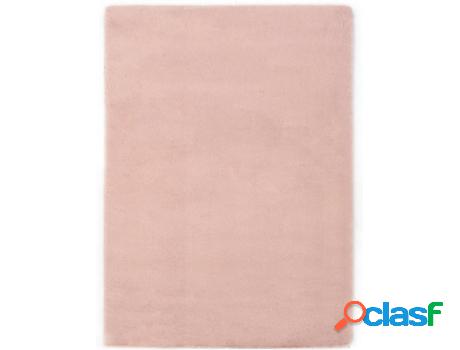 Alfombra VIDAXL Liso Rectangular (Rosa - 120x160 cm -