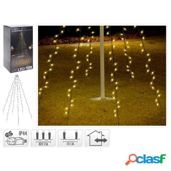 Ambiance Luz de asta de bandera de Navidad con 400 LEDs 800
