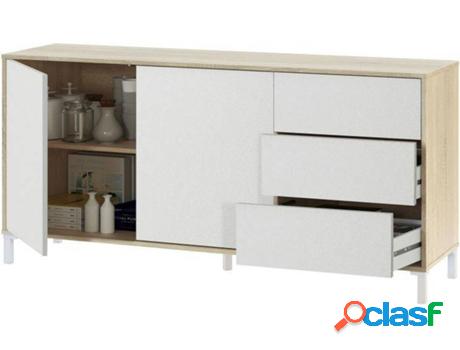 Aparador HABITDESIGN Brooklyn (Blanco Artik - Roble -