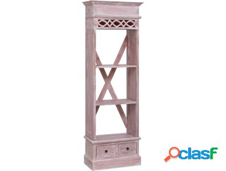Aparador VIDAXL (Marrón - Madera - 60x30x175 cm)