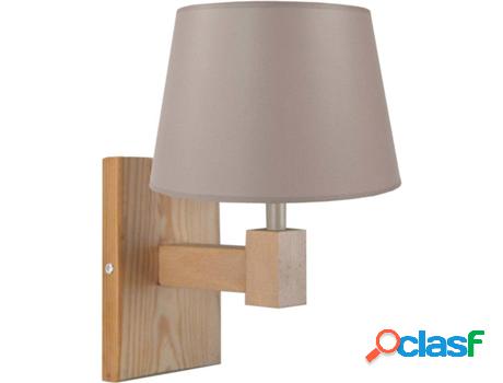 Aplique TOSEL Hod B (Taupe - E14 - Máx. 40W - Madera)