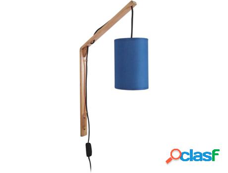 Aplique TOSEL Picota (Azul - E14 - Máx. 40W - Madera)