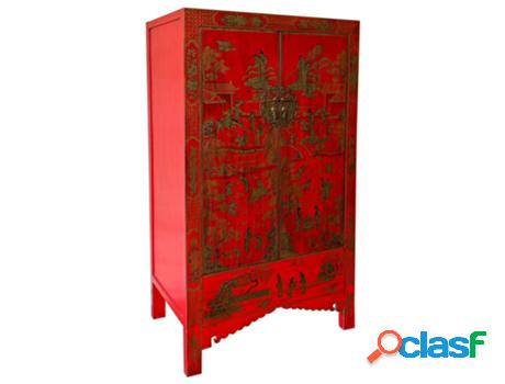 Armario WANDERLUST DECO (Madera - Rojo - 120 x 57 x 178 cm)