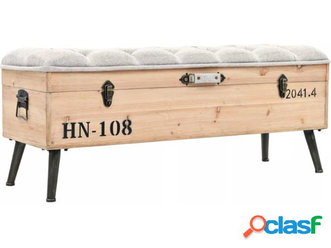 Banco VIDAXL Almacenaje madera maciza y MDF 120x40x50 cm