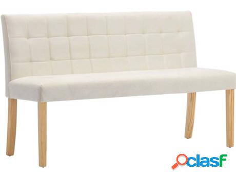 Banco VIDAXL De Tela Color Crema (140x56x86 cm)