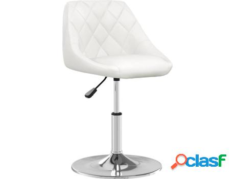Banco de Bar VIDAXL (Blanco - Cuero Artificial -