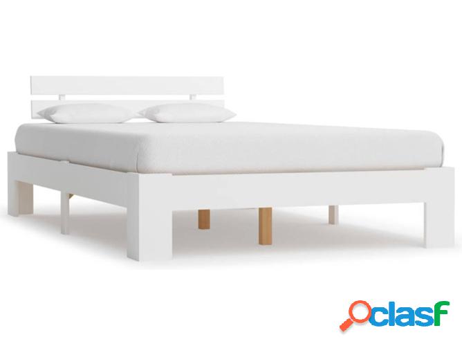 Cama VIDAXL 283156 Pino Macizo Blanco (Compatible con