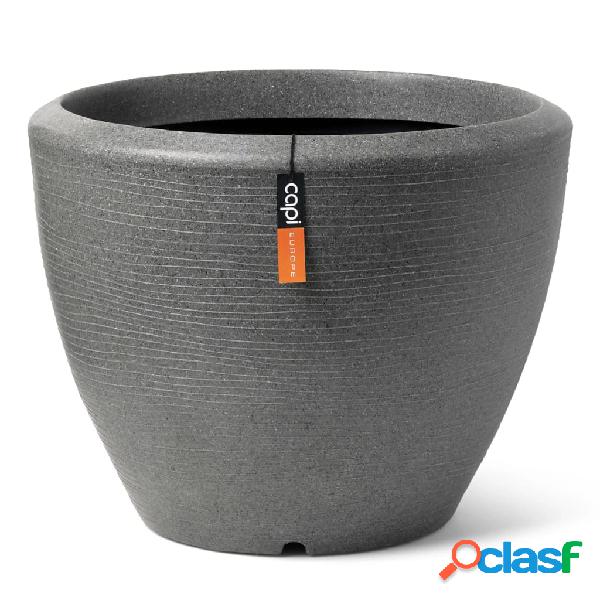 Capi Macetero con forma cónica Arc Granite bajo gris