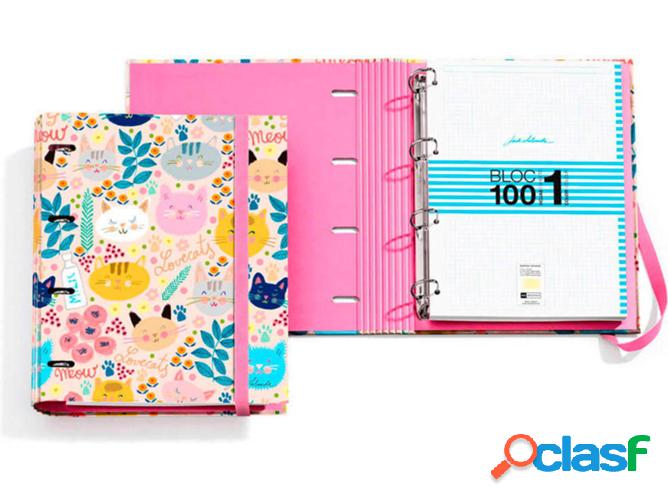 Carpeta JORDI LABANDA Meow Rosa (4,9 x 2,3 cm)