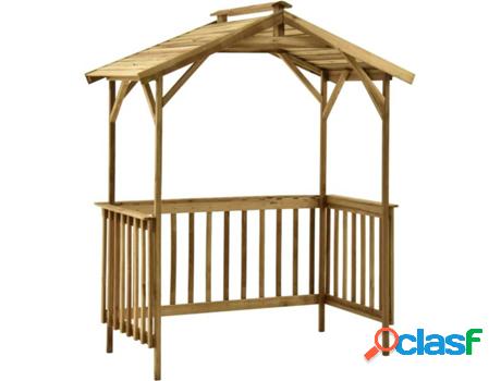 Caseta para Exterior VIDAXL (Verde - Madera - 163.5x93x210