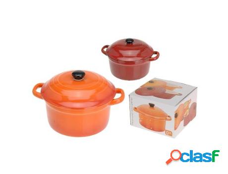 Cazuela loza con tapa 10 cm 0,30 l surtida