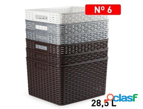 Cesta rattan 28,5 l n6 34x40 cm surtida