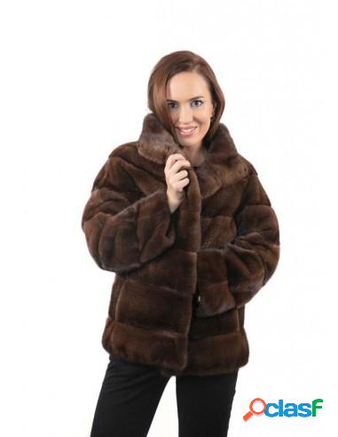 Chaqueta De Lomos De Visón Marrón Demi Buff 42