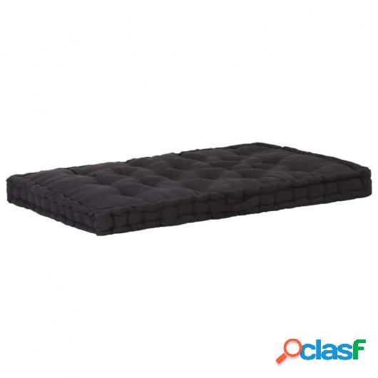 Cojín para palés algodón negro 120x80x10 cm