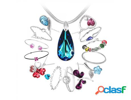 Collares SC_CRYSTAL Mujer (Latón - Plateado)