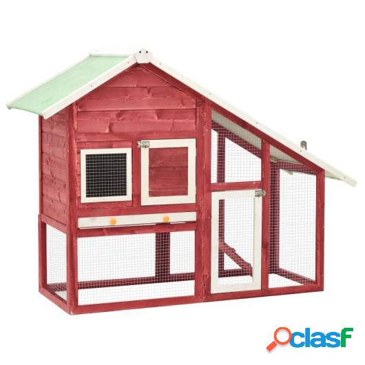 Conejera de madera maciza de abeto rojo y blanco 140x63x120