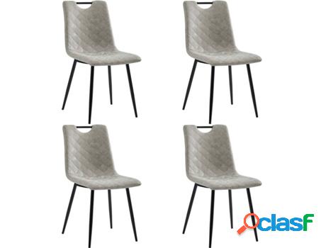 Conjunto 4 Sillas de Comedor VIDAXL 282610 Cuero Artificial