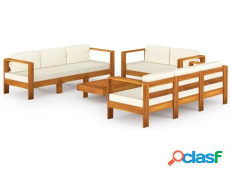 Conjunto Muebles de Jardín VIDAXL Con Cojín (Marrón -