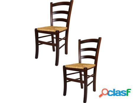 Conjunto de 2 Sillas T M C S Venezia (Marrón - 88x43x46 cm