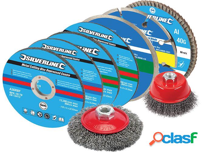 Conjunto de Accesorios de Corte para Amoladoras SILVERLINE