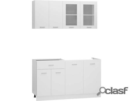 Conjunto de Bar VIDAXL 4 Piezas (Blanco - Madera Aglomerada