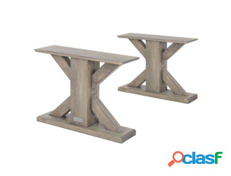 Conjunto de Patas de mesa WOMO-DESIGN Lecce (Gris - Madera -