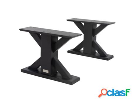 Conjunto de Patas de mesa WOMO-DESIGN Lecce (Negro - Madera