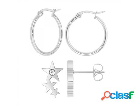 Conjunto de Pendientes SC_BOHEME Cristales (Acero - 25 mm x