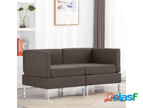 Conjunto de Sofás VIDAXL 287049 Tela Marrón (Plazas: 2)