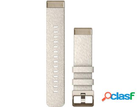 Correa GARMIN Quickfit Nailon Color Crema Hebilla Color Oro
