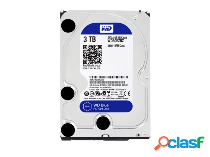 Disco HDD Interno WESTERN DIGITAL WD30EZRZ (3 TB - SATA -